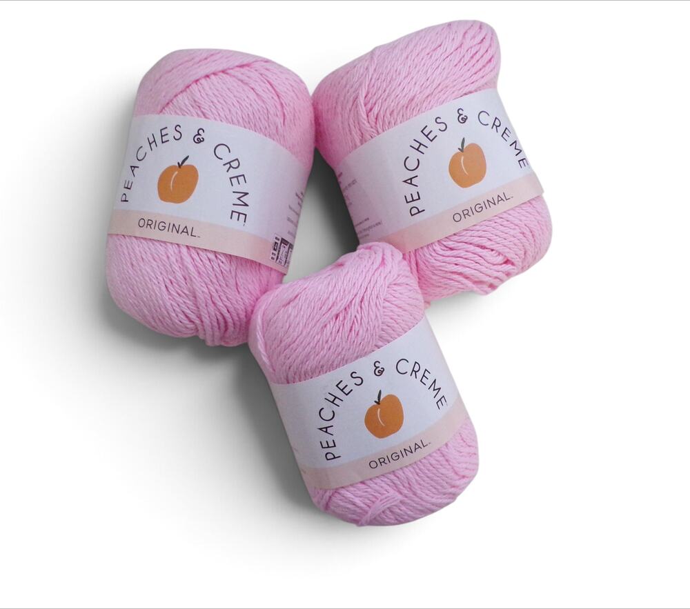 (3) Skeins 100% Cotton Yarn, 2.5 Oz each, Still in Package Pastel Pink